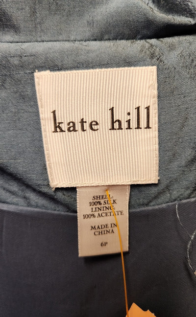 Kate Hill Women's Size 6 Petite Blue Cardigan