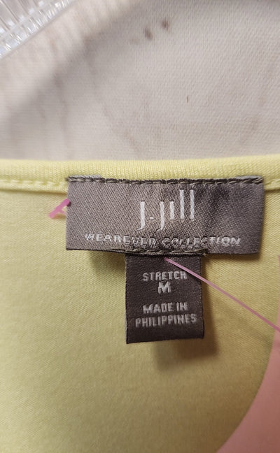 J Jill Wearever Collection Women's Size M Yellow Short Sleeve Top