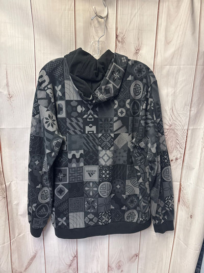 Adidas Men's Size L Black Hooded Sweatshirt