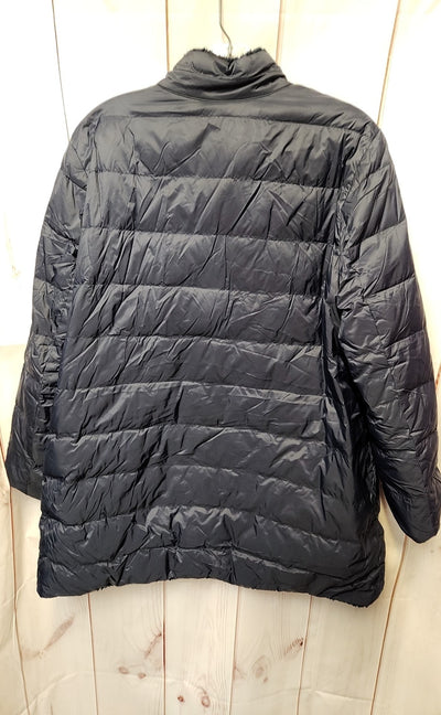 J Jill Women's Size M Navy Reversible Down Jacket