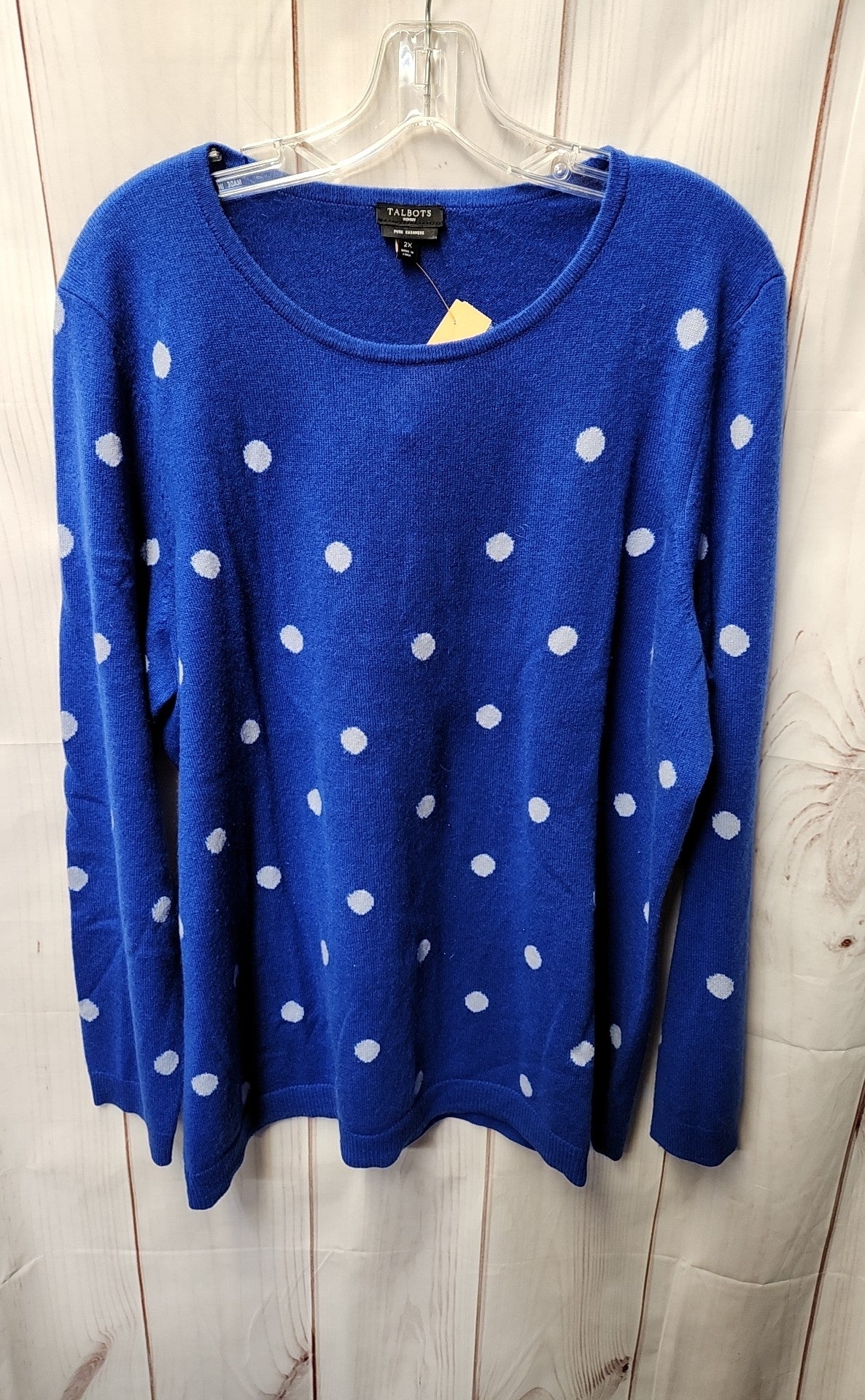 Talbots Women's Size 2X Blue Cashmere Sweater