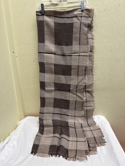 Brown Plaid Winter Scarf