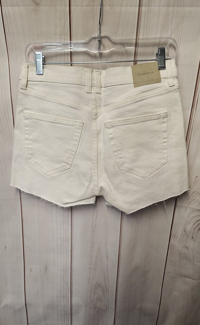 Pull & Bear Women's Size 6 White Shorts