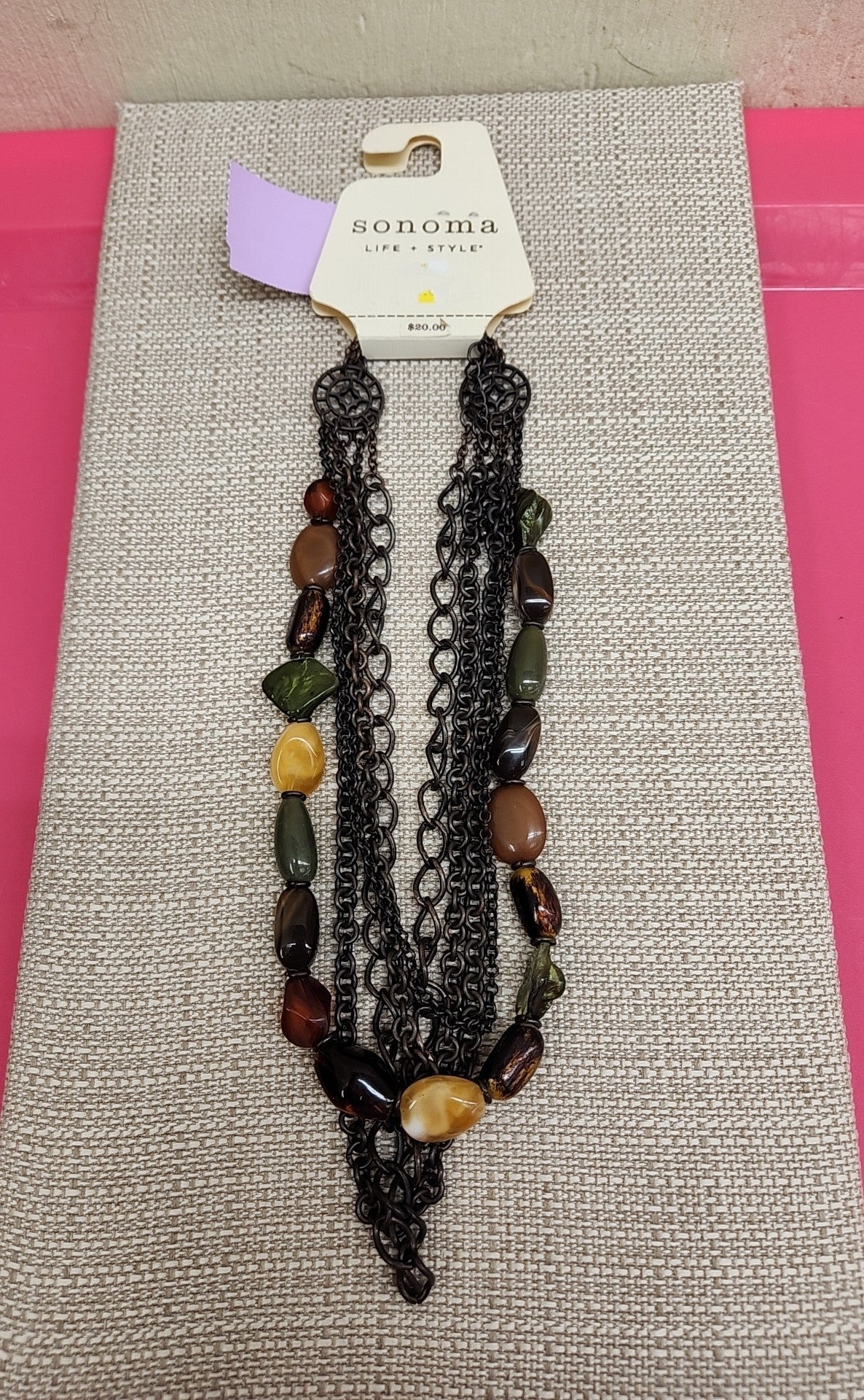 Sonoma Multi-Color Beaded Necklace nwt