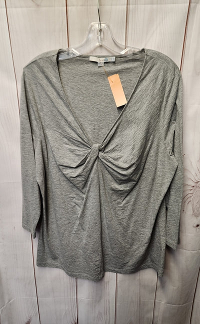 Boden Women's Size 18 Gray 3/4 Sleeve Top