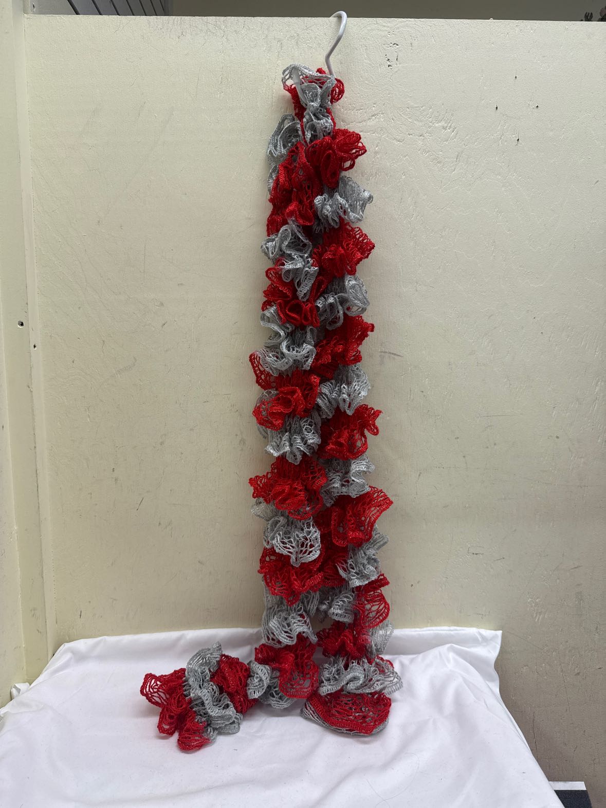Red & Gray Dress Scarf