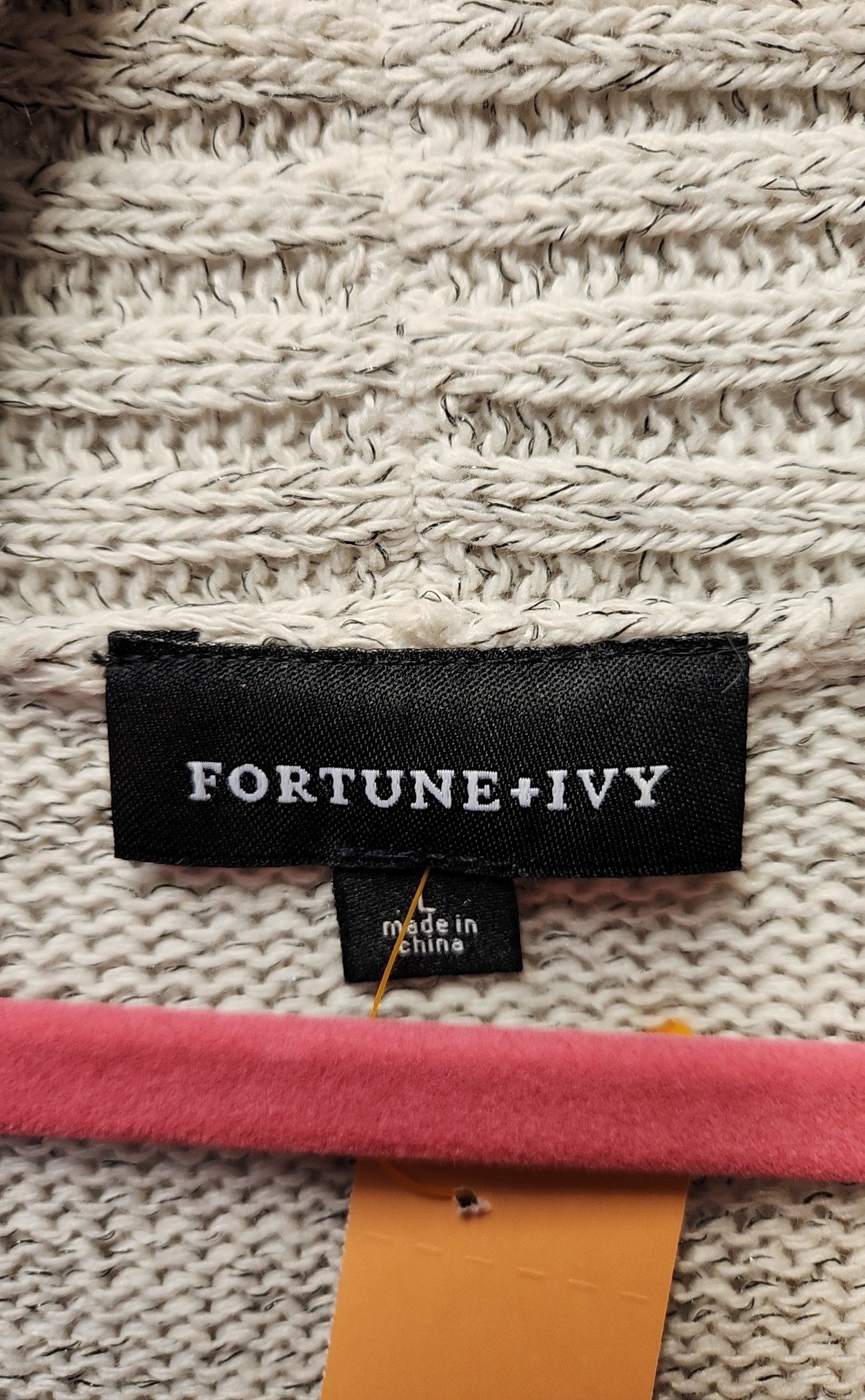 Fortune & Ivy Women's Size L Gray Cardigan