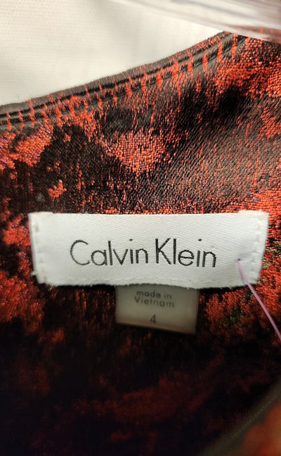 Calvin Klein Women's Size 4 Red Dress