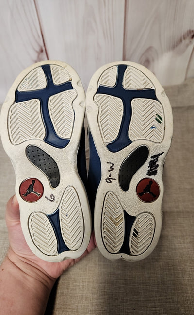 Air Jordan Boy's Size 10 White & Blue Sneakers