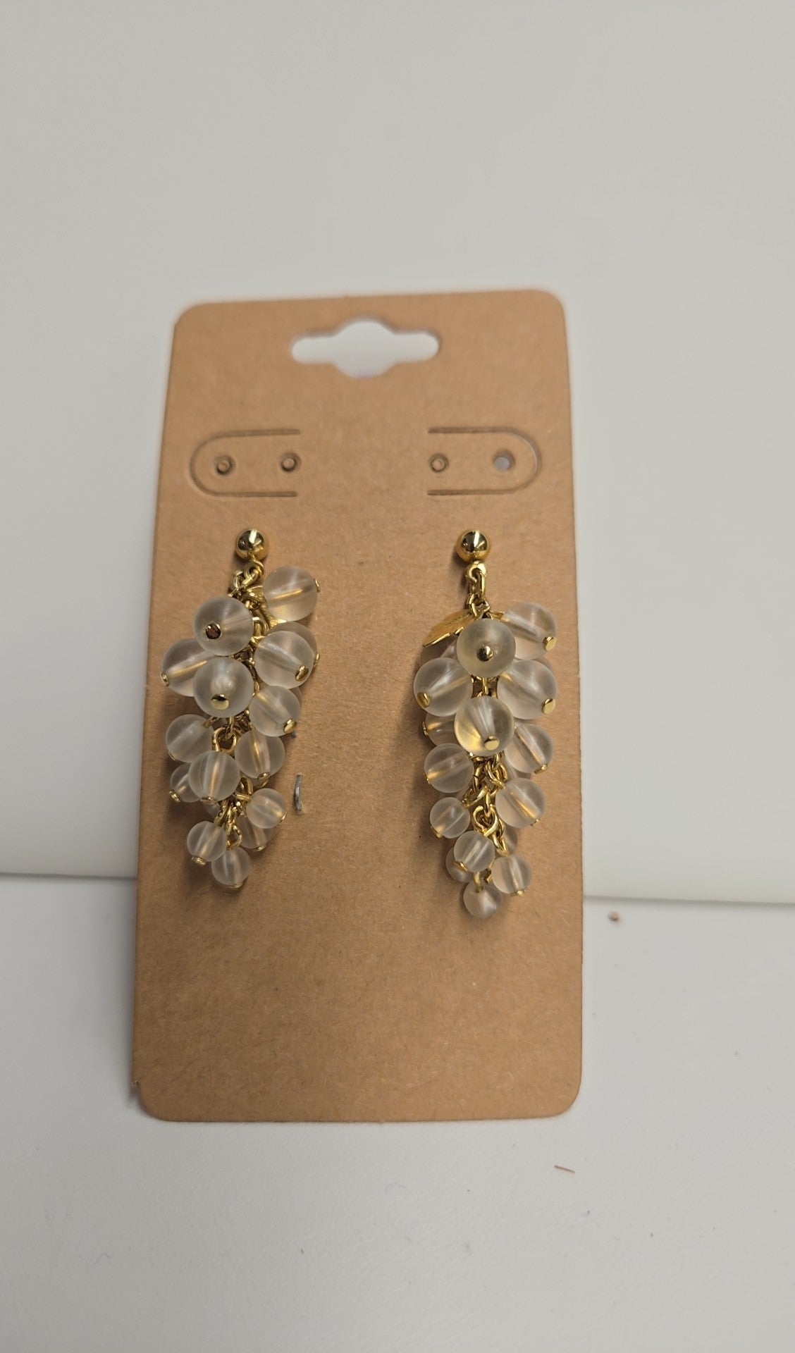 Clear Beaded Earrings