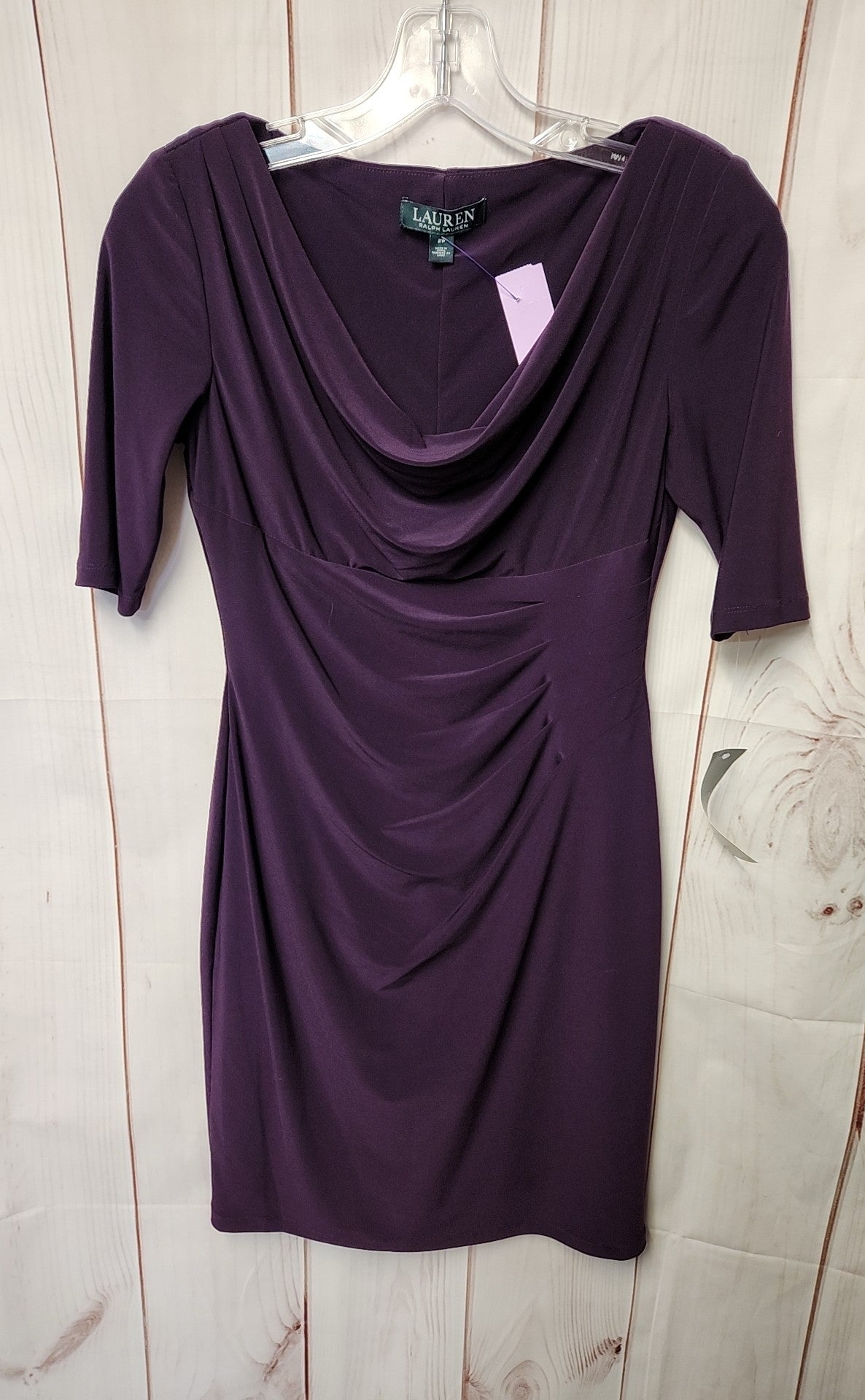 NWT Lauren by Ralph Lauren Women's Size 2 Petite Purple Dress