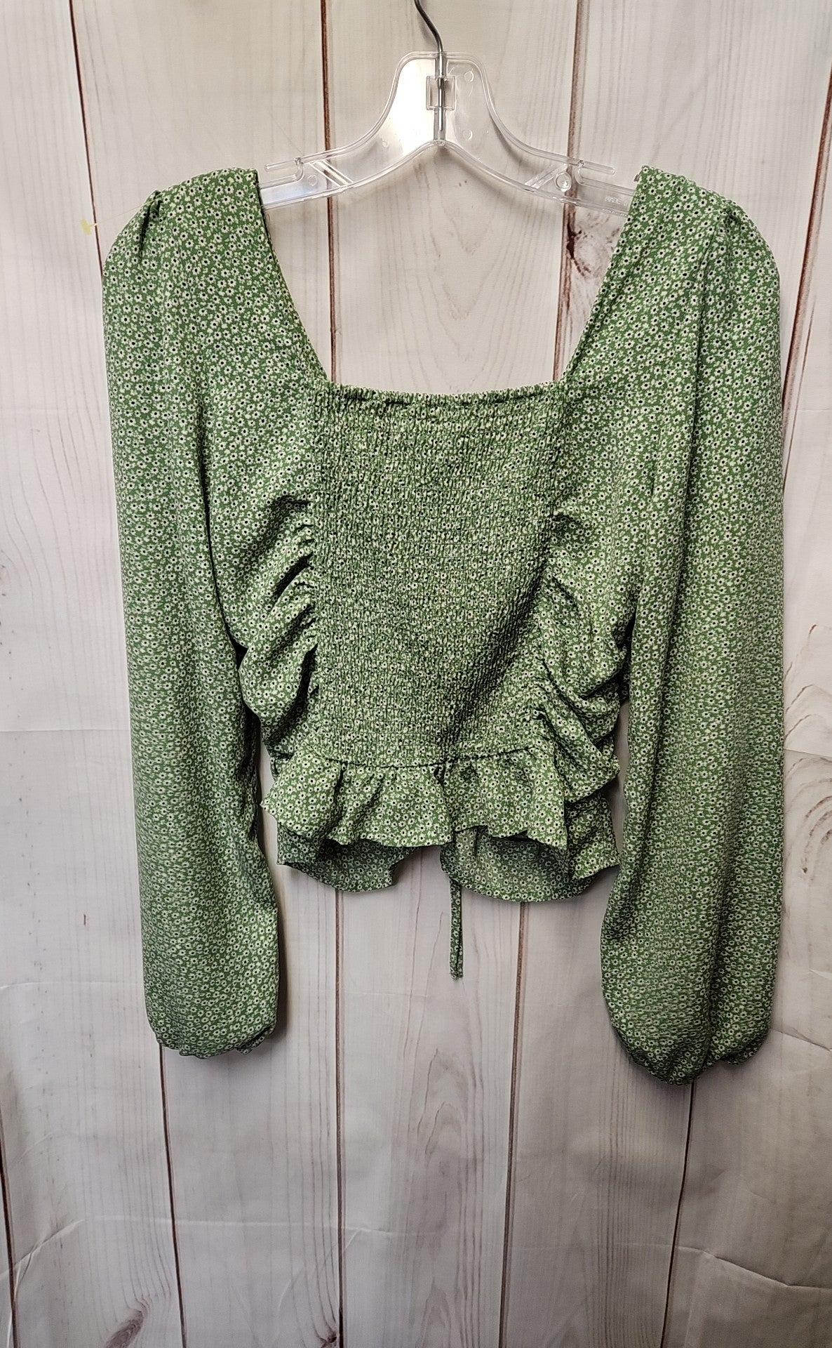 H&M Women's Size S Green Long Sleeve Top