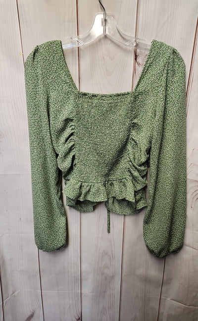 H&M Women's Size S Green Long Sleeve Top