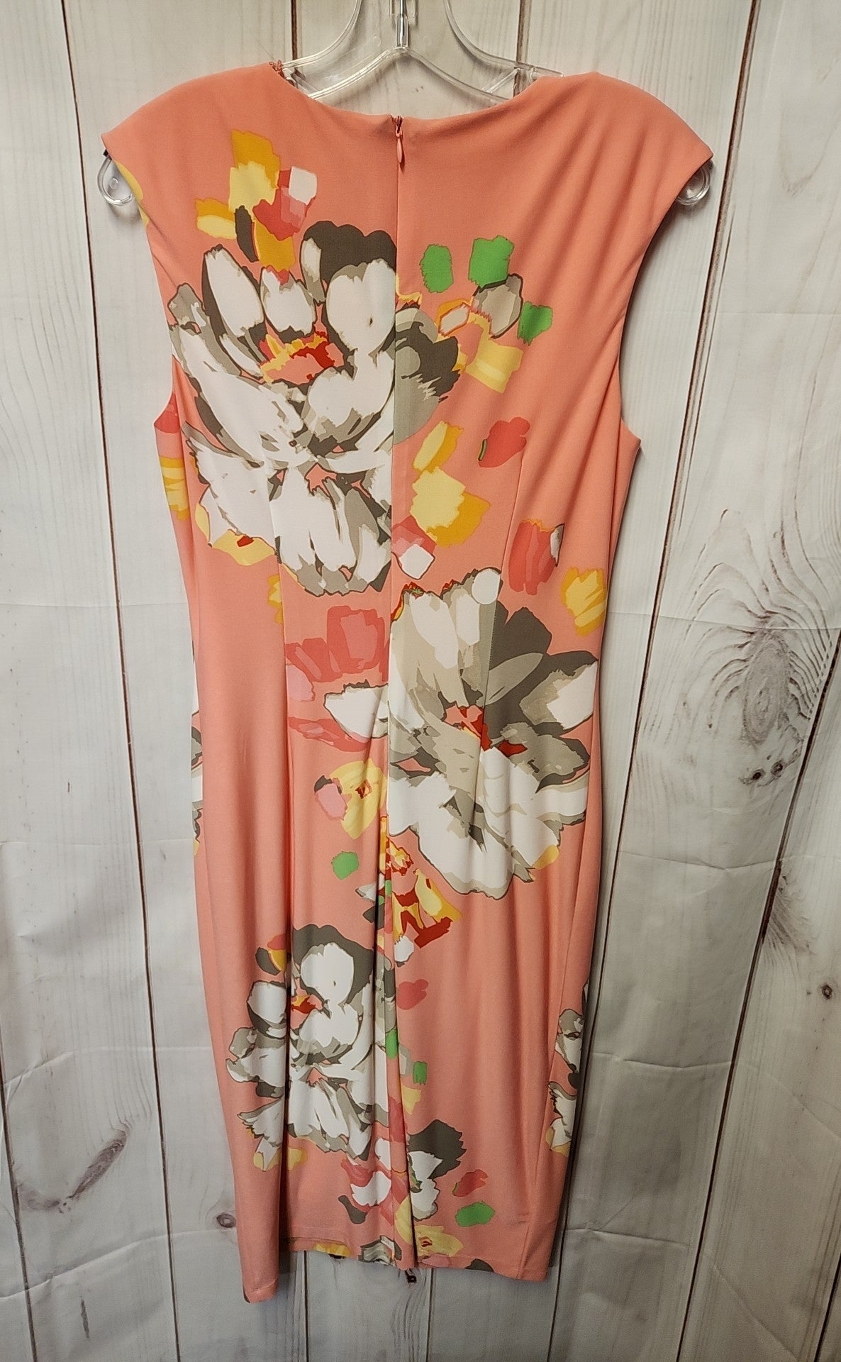 London Times Women's Size 8 Peach Floral Dress