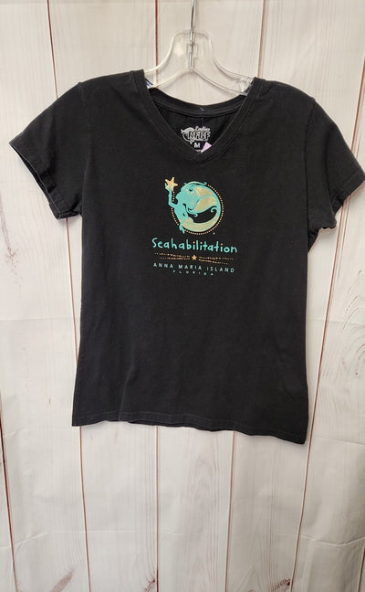 RFBF Women's Size M Black Short Sleeve Top