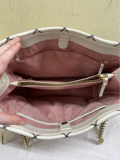 Kate Spade White Quilted Leather Tote Bag