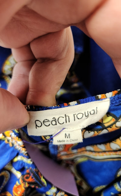 Peach Royal Women's Size M Blue Dress