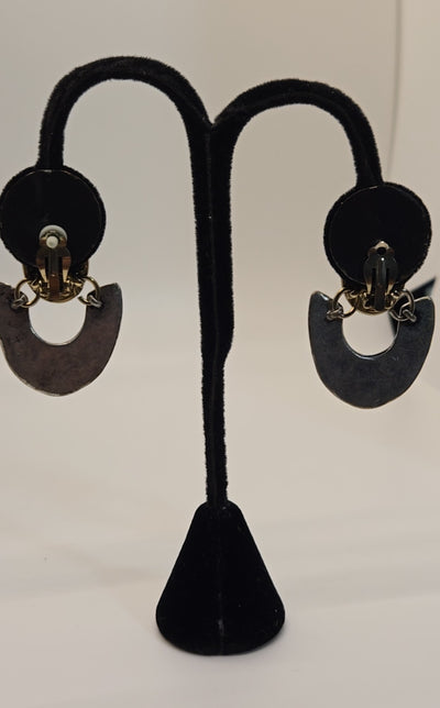 Silver & Gold Clip-on Earrings