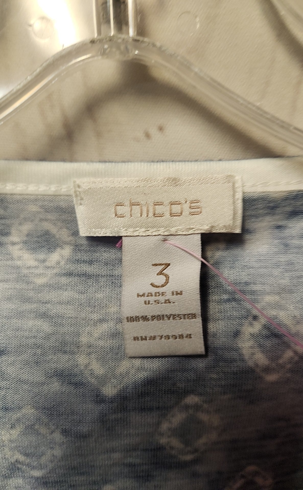 Chico's Women's Size 3 = US XL Purple Short Sleeve Top
