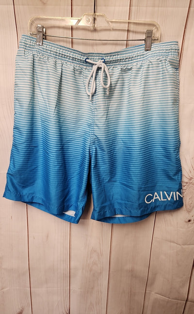 Calvin Klein Men's Size XXL Blue Swim Trunks