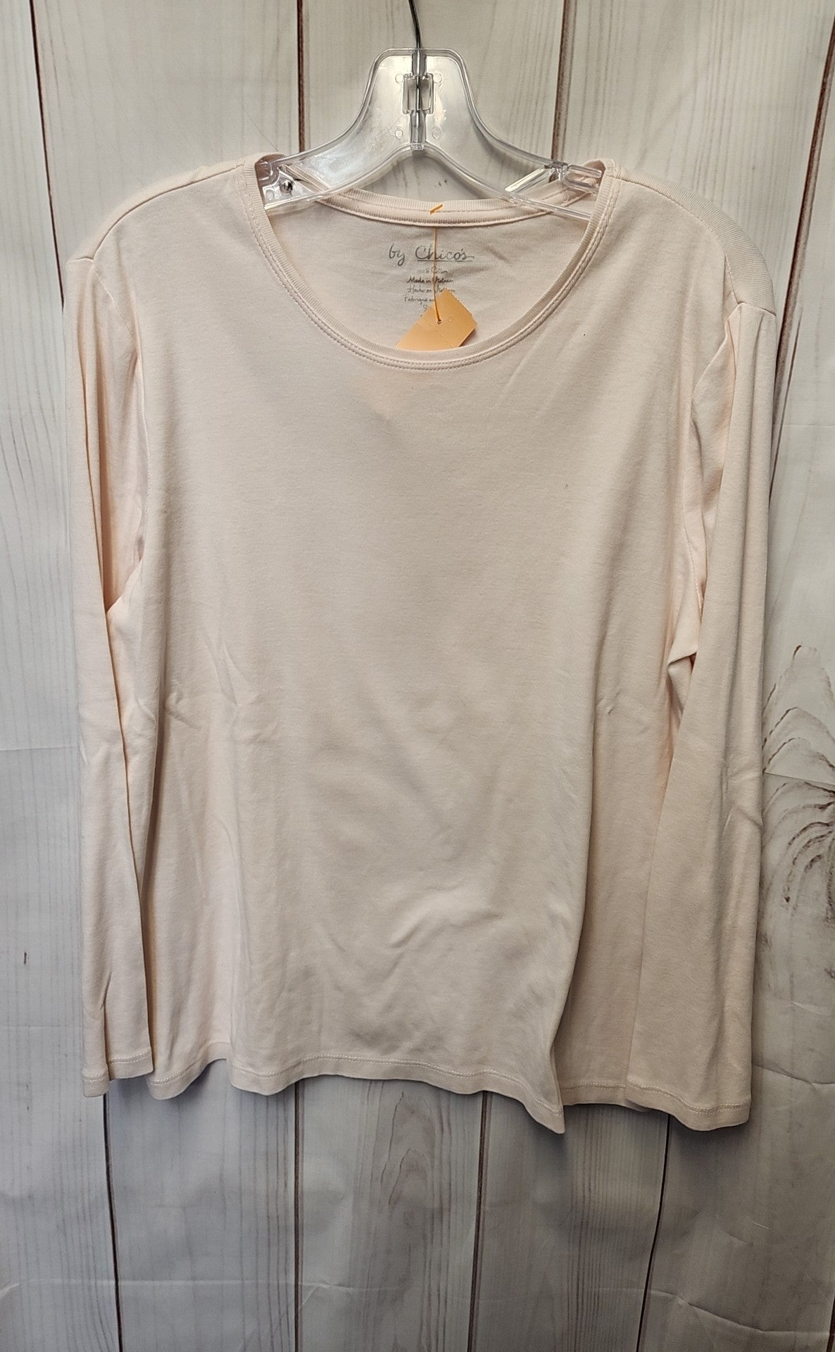 Chico's Women's Size 3 = US XL Pale Pink Long Sleeve Top