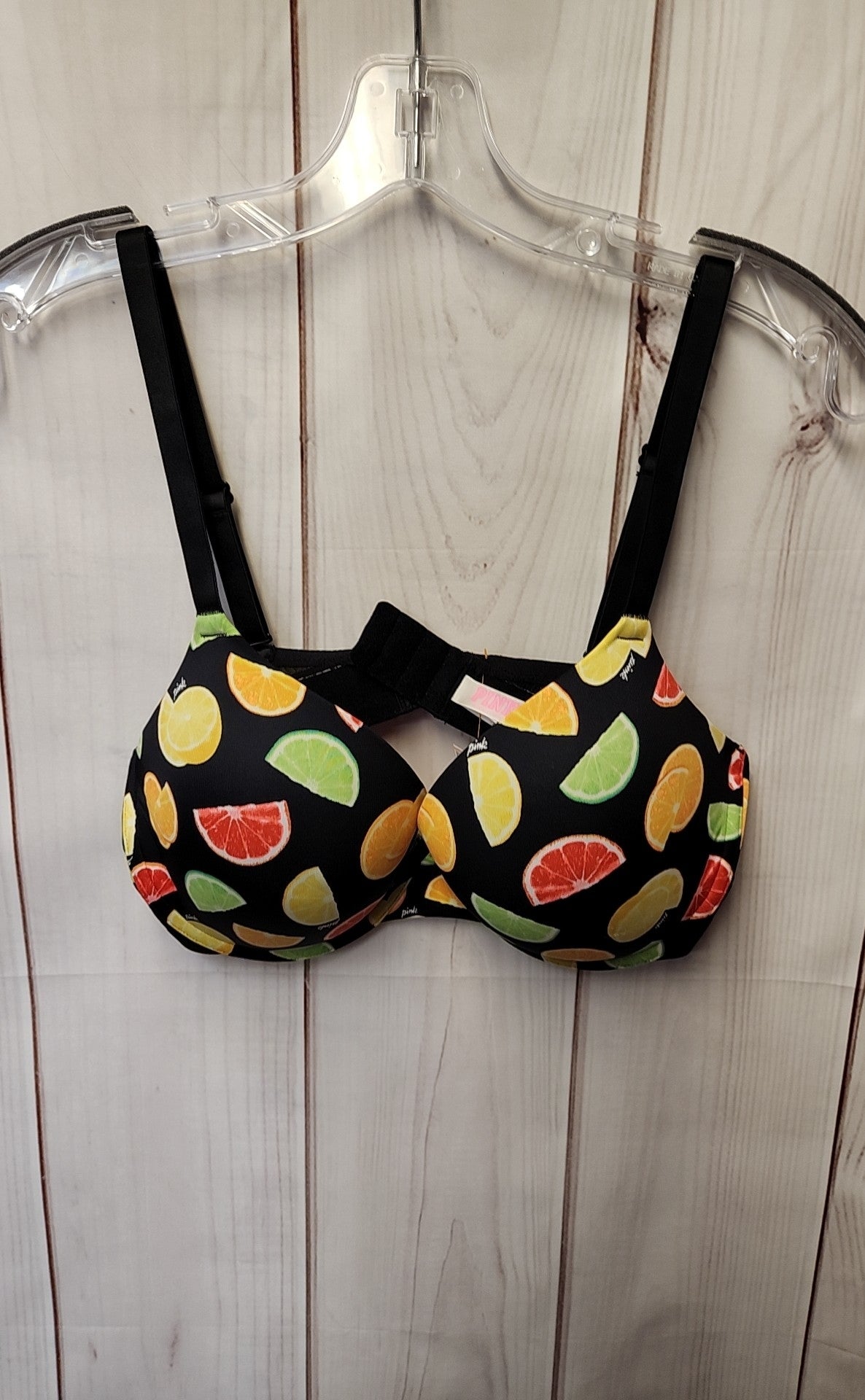Pink Victoria's Secret Women's Size 36D Black Bra Wear Everywhere Push-up