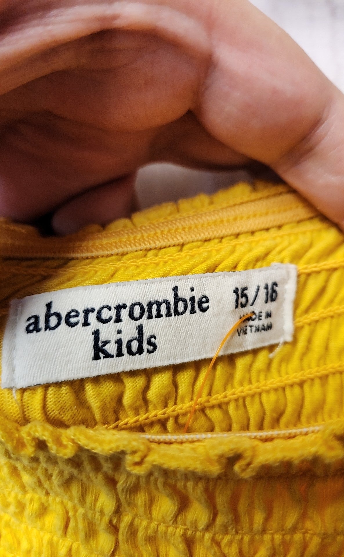 abercrombie Girl's Size 16 Yellow Shirt