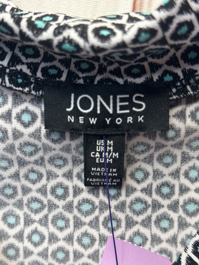 Jones New York Women's Size M Black & Green Sleeveless Top