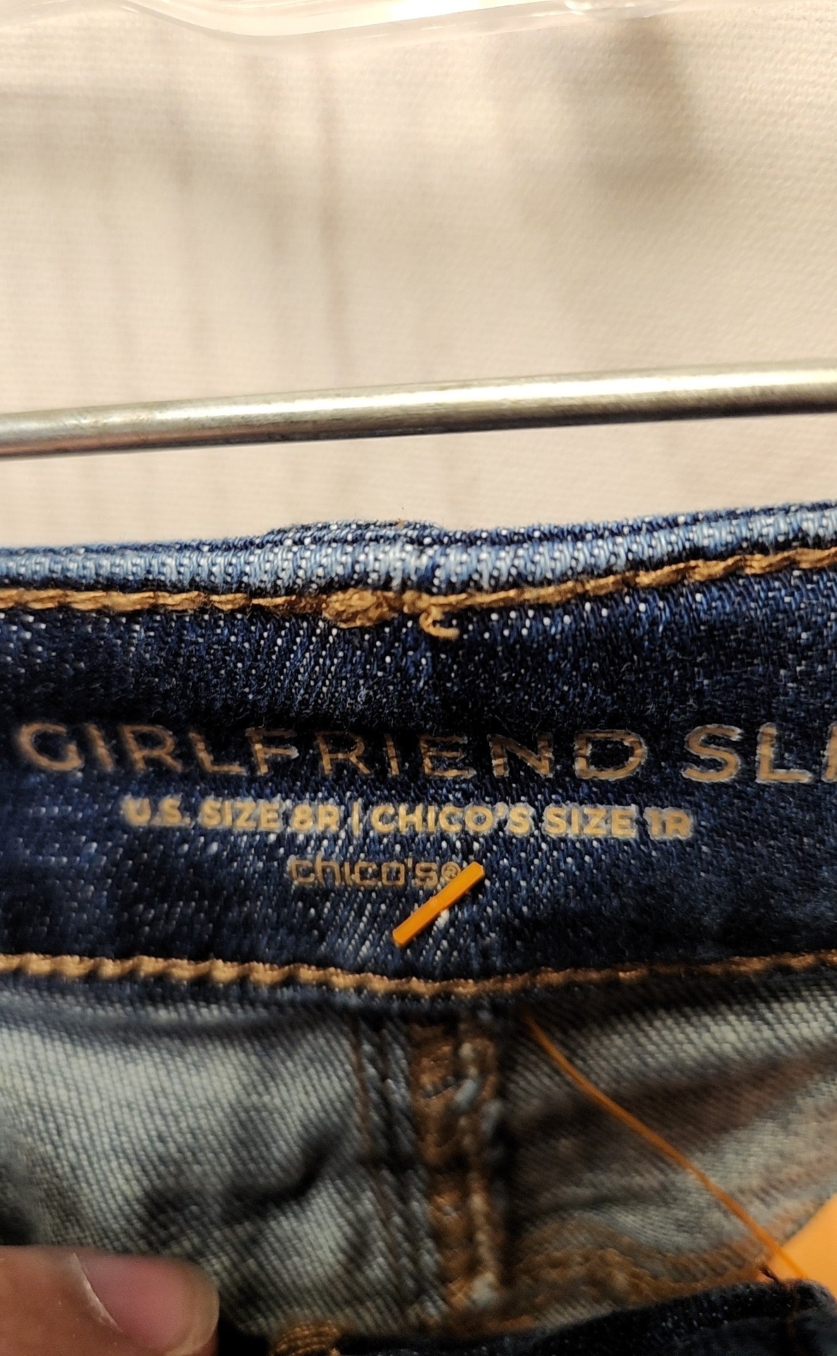 Chico's Women's Size 1 = US 8 Blue Jeans So Slimming Girlfriend Slim Leg Ankle