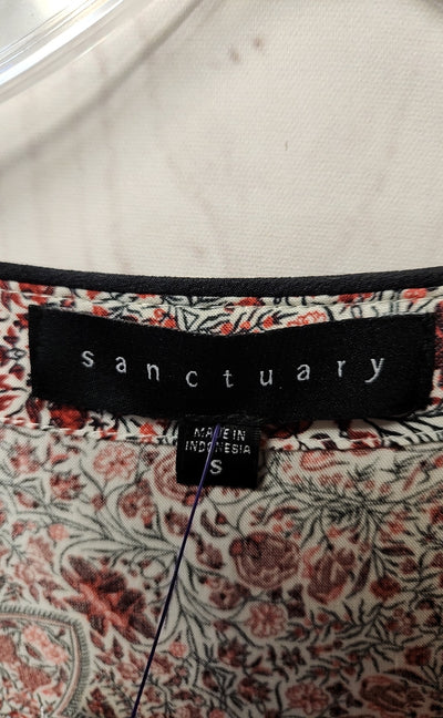 Sanctuary Women's Size S Red & Blue Short Sleeve Top