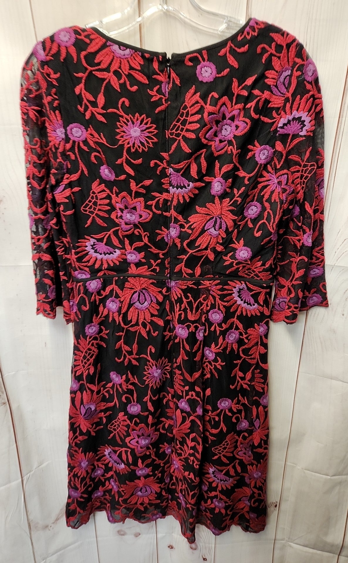 Adrianna Papell Women's Size 4 Black & Pink Floral Dress