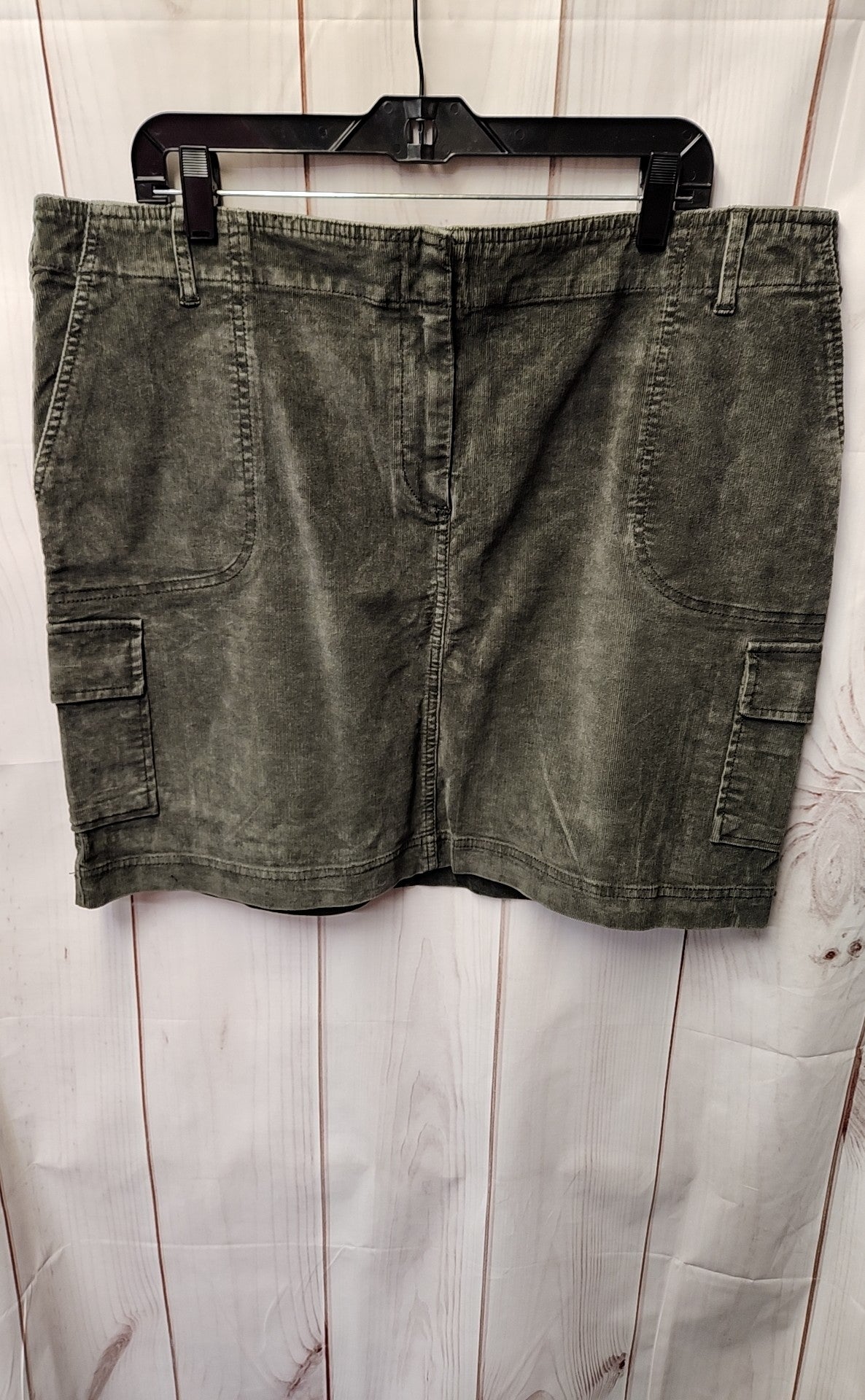 J Jill Women's Size 18 Gray Corduroy Skirt