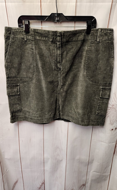 J Jill Women's Size 18 Gray Corduroy Skirt
