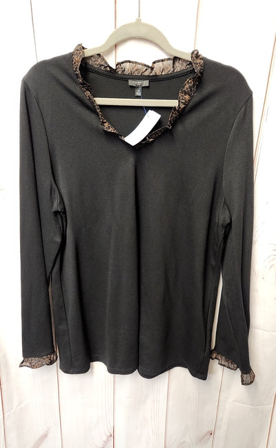 Talbots Women's Size 1X Black Long Sleeve Top