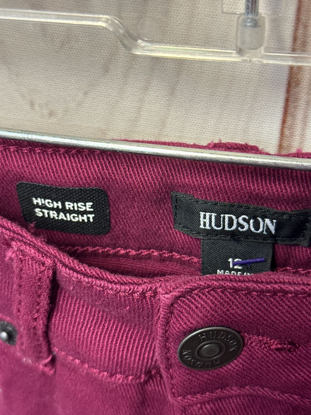 NWT Hudson Girl's Size 12 Purple Jeans High Rise Straight