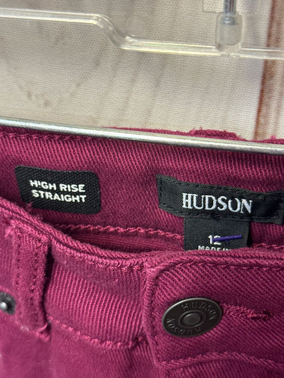 NWT Hudson Girl's Size 12 Purple Jeans High Rise Straight