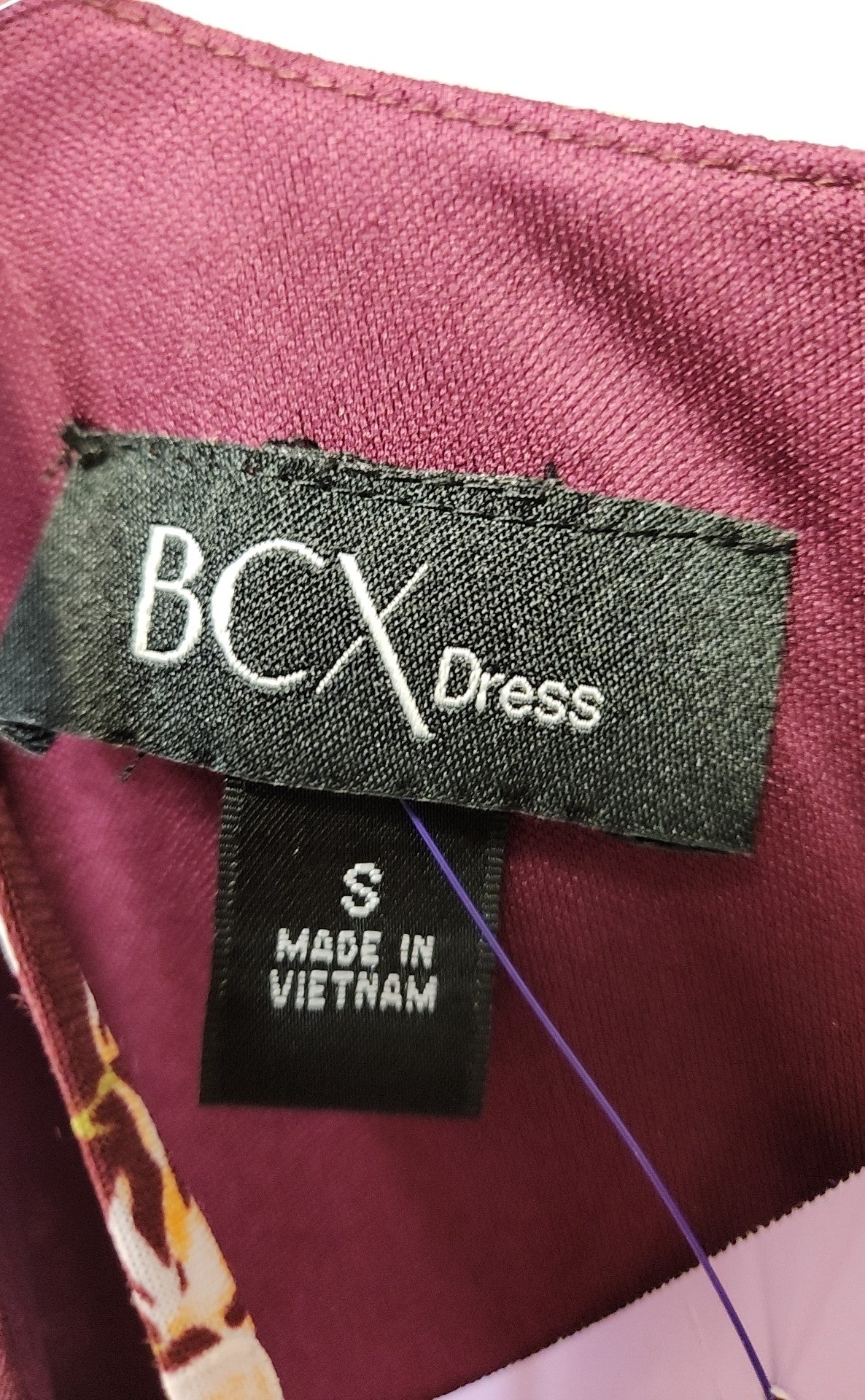 BCX Women's Size S Maroon Floral Dress