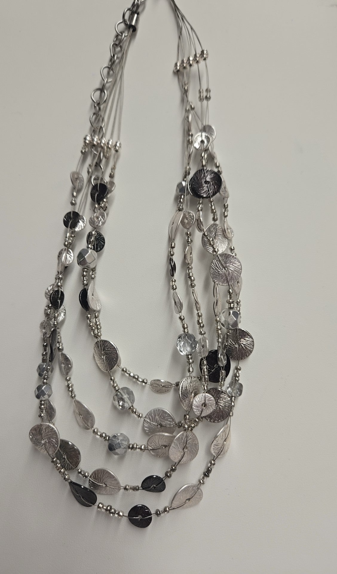 Silver Beaded Necklace