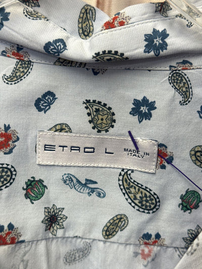 Etro Men's Size L Blue Shirt