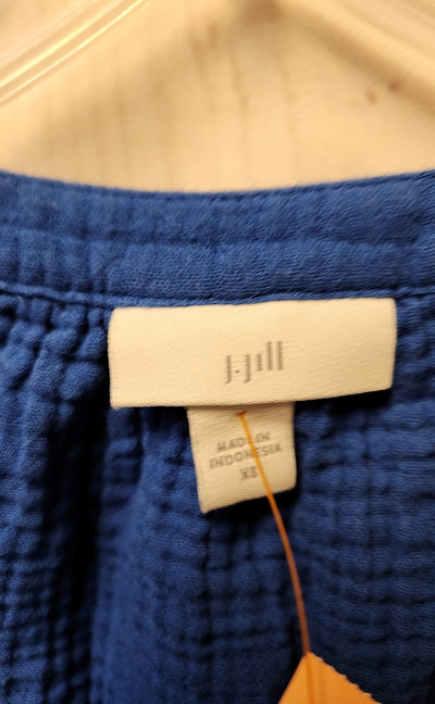 J Jill Women's Size XS Blue 3/4 Sleeve Top