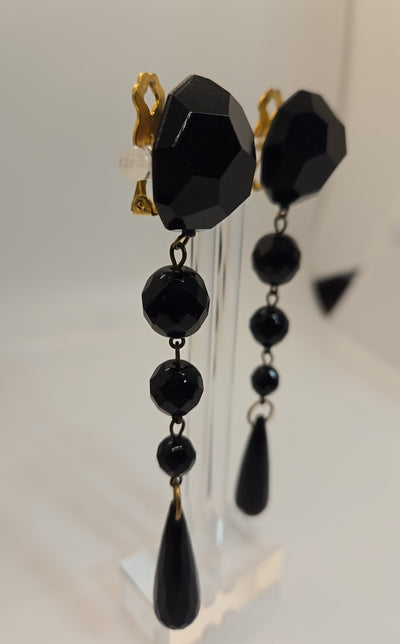Black Clip-on Earrings