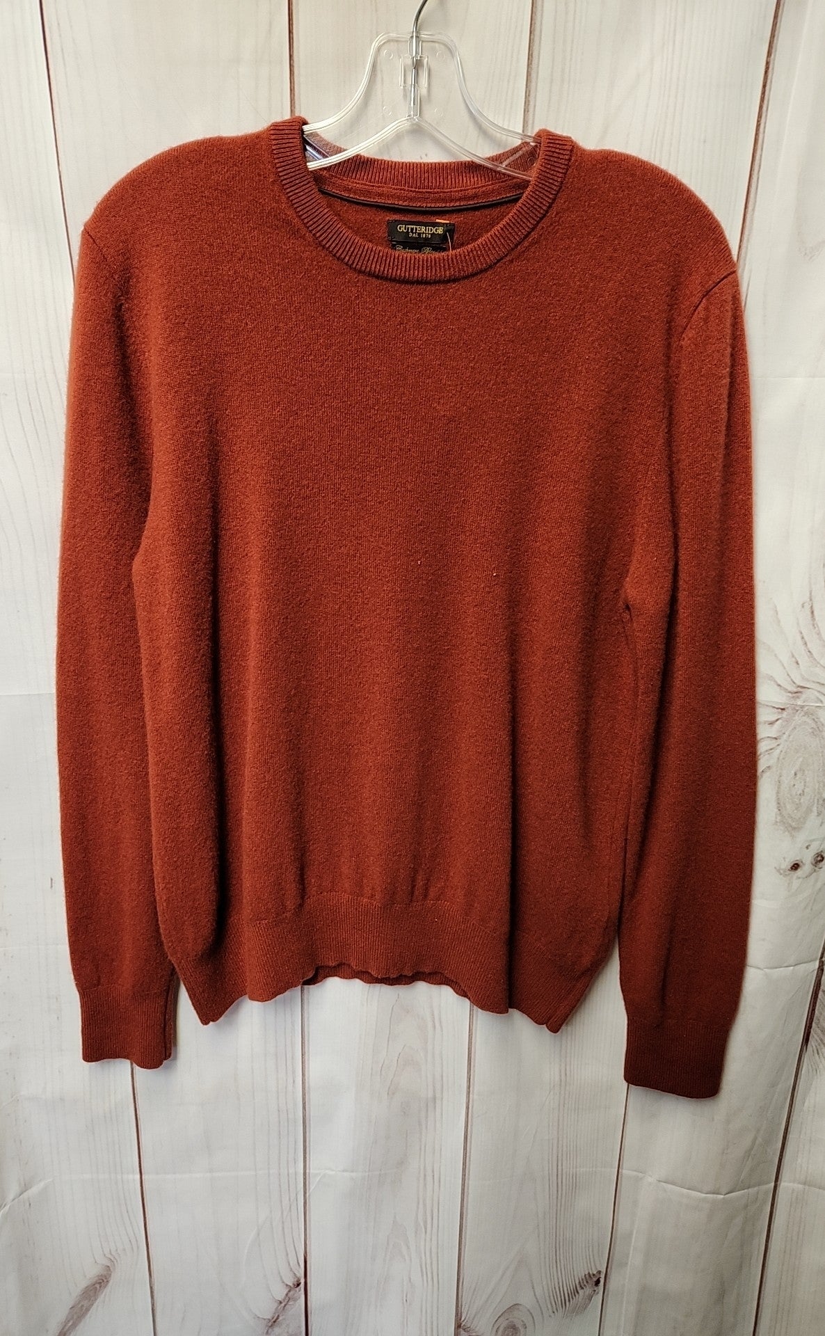 Gutteridge Men's Size L Red Cashmere Blend Sweater
