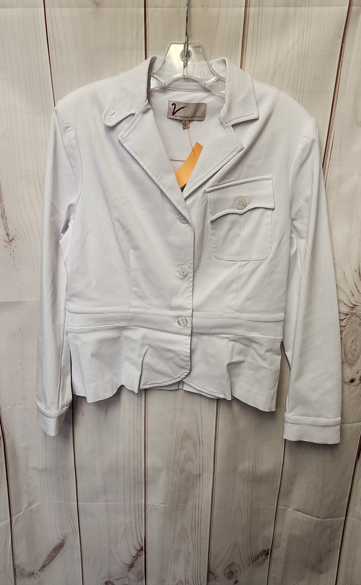V by Vanessa Williams Women's Size S White Jacket