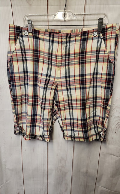 NWT Natural Reflections Women's Size 14 Blue & Red Shorts