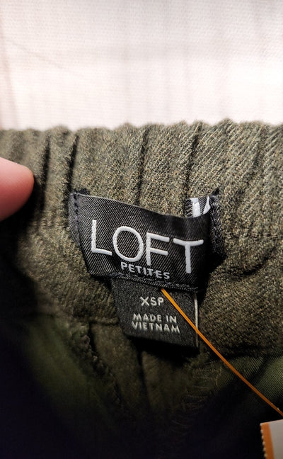 Loft Women's Size XS Petite Olive Green Pants