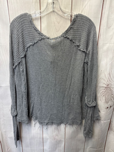 We the Free Women's Size S Gray Long Sleeve Top