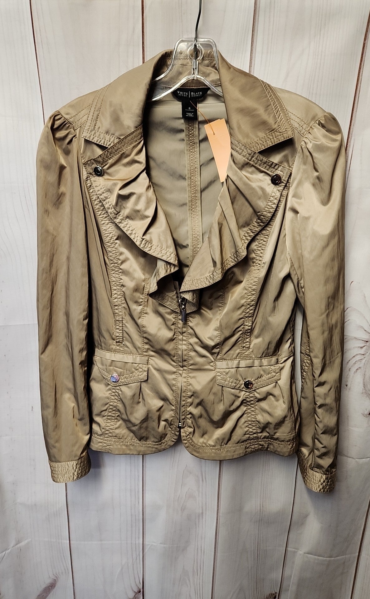 White House Black Market Women's Size 6 Tan Jacket