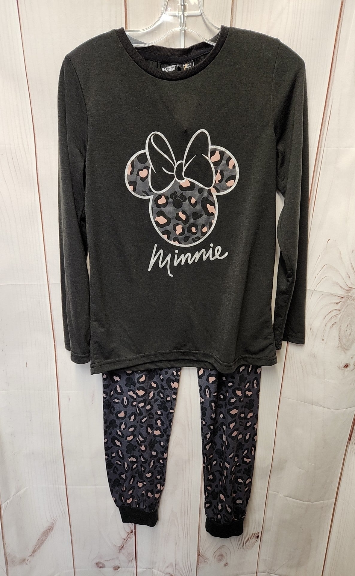 Minnie Mouse Girl's Size 9/10 Black Pajamas