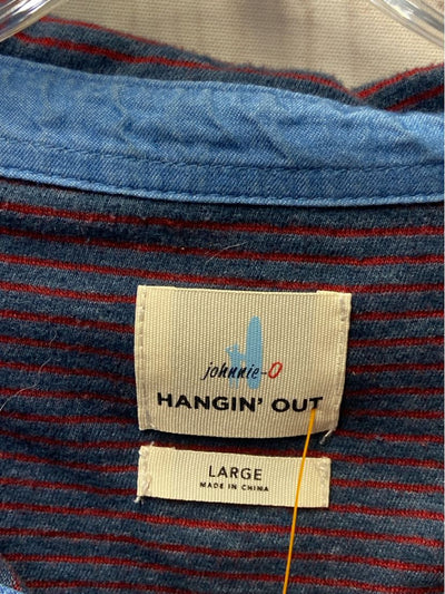 johnnie-O Men's Size L Navy Shirt