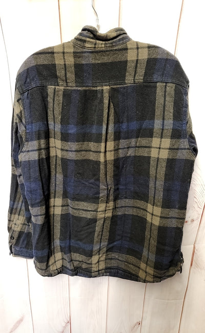 Techstyles Men's Size S Gray & Blue Shacket